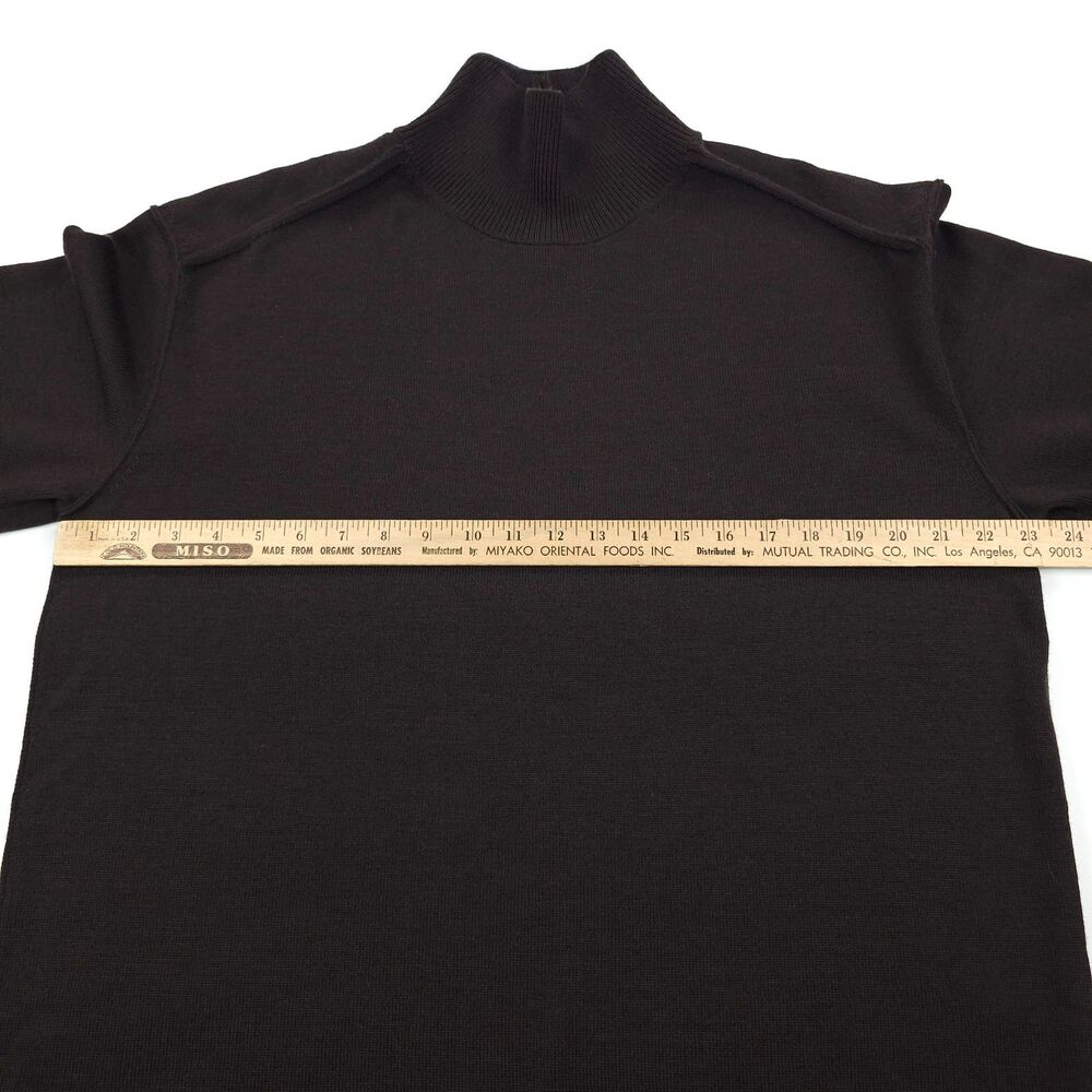 NWT H&M Premium 100% Merino Wool Mock Turtleneck Sweater Minimal Quiet Luxury - Picture 4 of 8